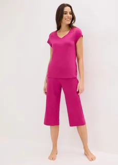 Capri pizsama bő Culotte nadrággal • fukszia pink • bonprix áruház