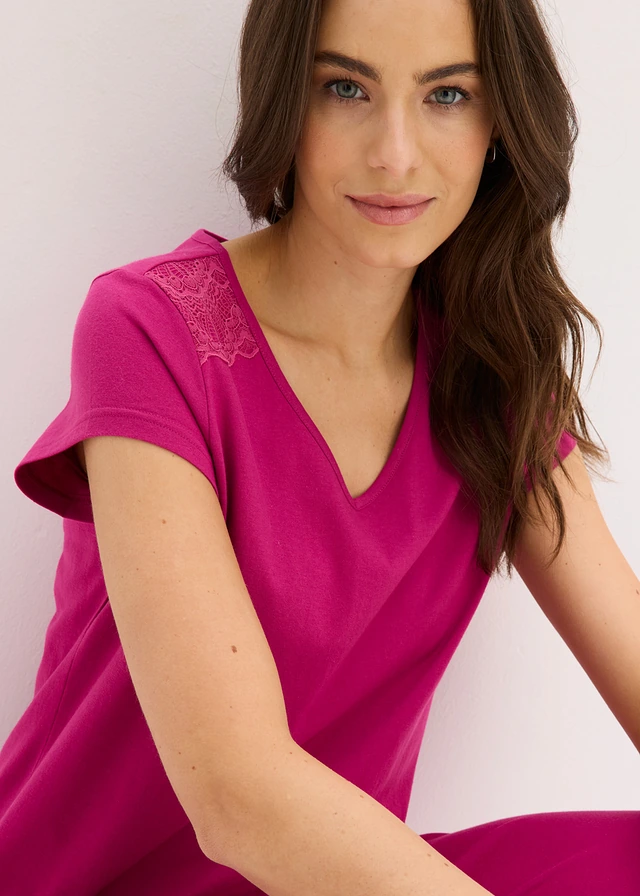 Pyjama avec un pantacourt ample • rose fuchsia • product-page.page-title-suffix
