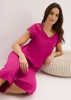 Capri pyžamo so širokým strihom, Culotte • fuksiovo cyklámenová • obchod bonprix