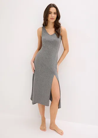 Nachthemd met split • grijs gemêleerd • bonprix online shop