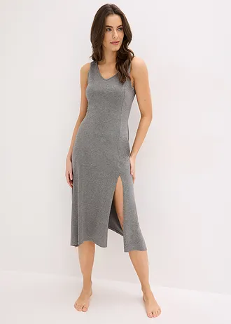 Nachthemd met split • grijs gemêleerd • bonprix online shop