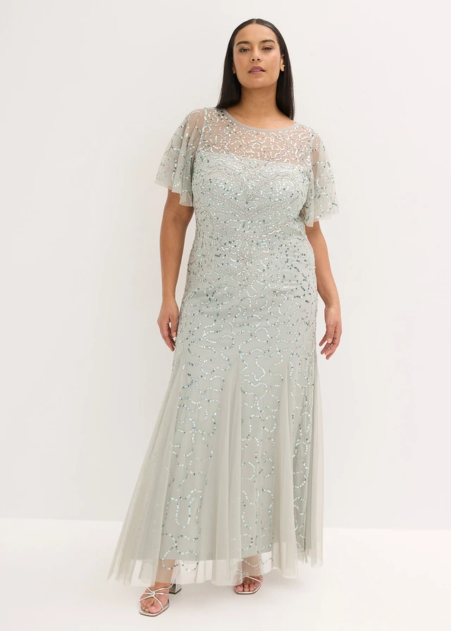 Robe de soirée, Couleur: menthe fumé