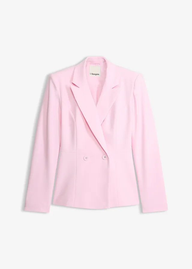 Blazer met peplum, Kleur: kristalroze