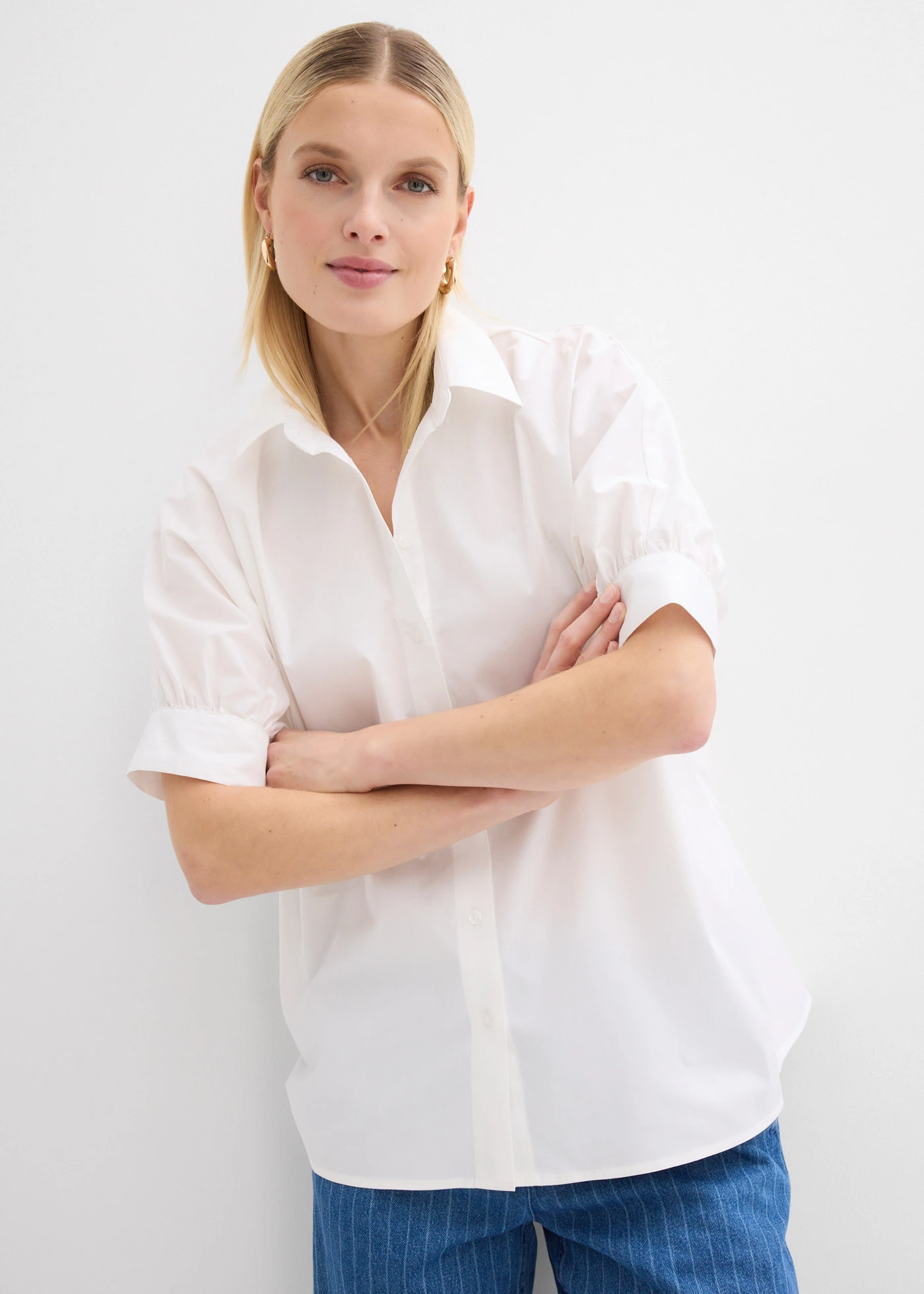 Oversize halenka • bílá • bonprix obchod