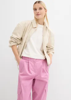 Pantalon cargo en coton extensible • mauve • Boutique bonprix