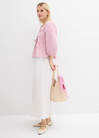 Blouse à nouettes • mauve-blanc • Boutique bonprix