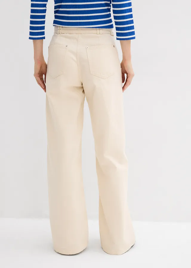 Twill broek van katoen • ecru • product-page.page-title-suffix