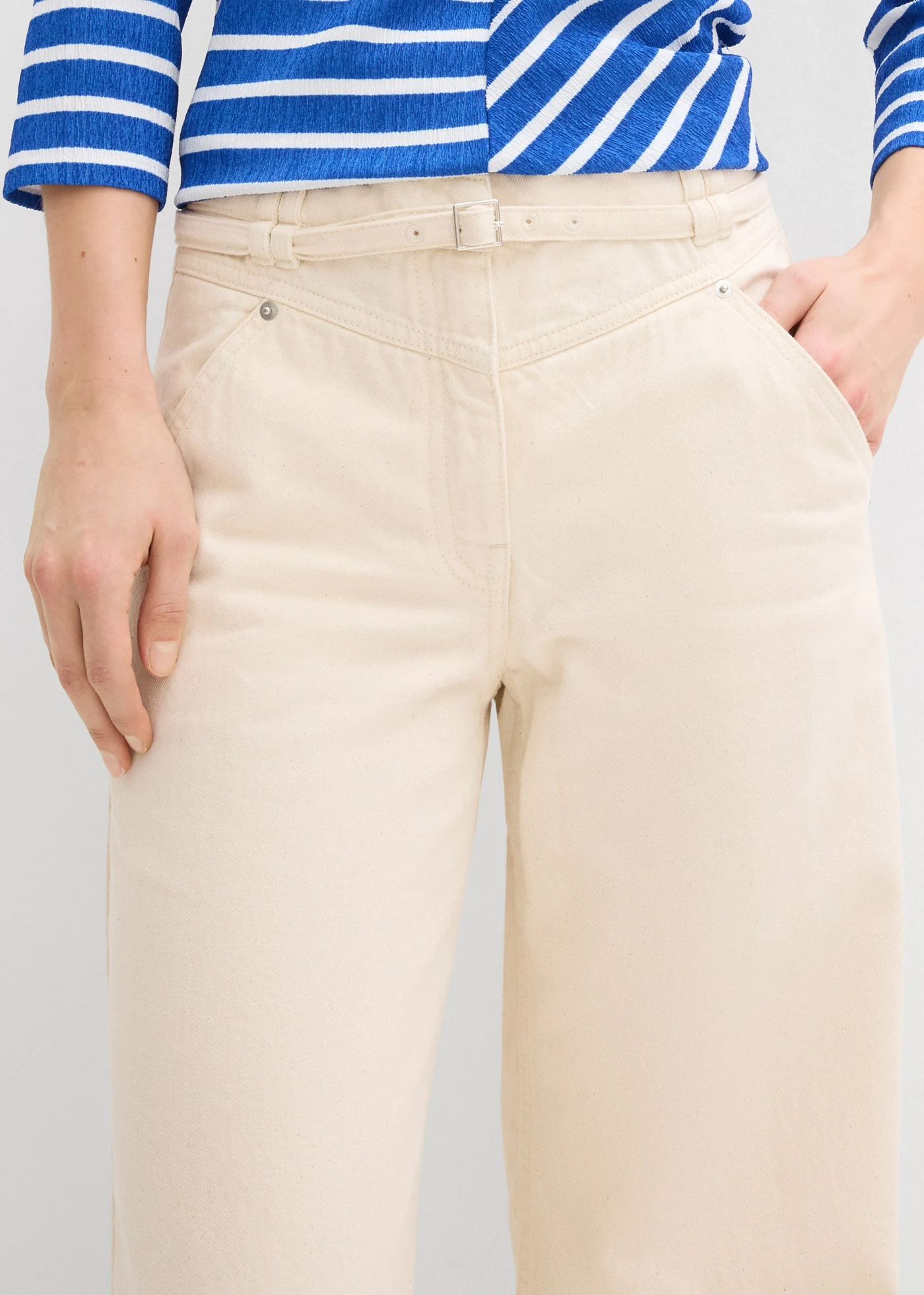 Twill nadrág tiszta pamutból • natúr • bonprix áruház