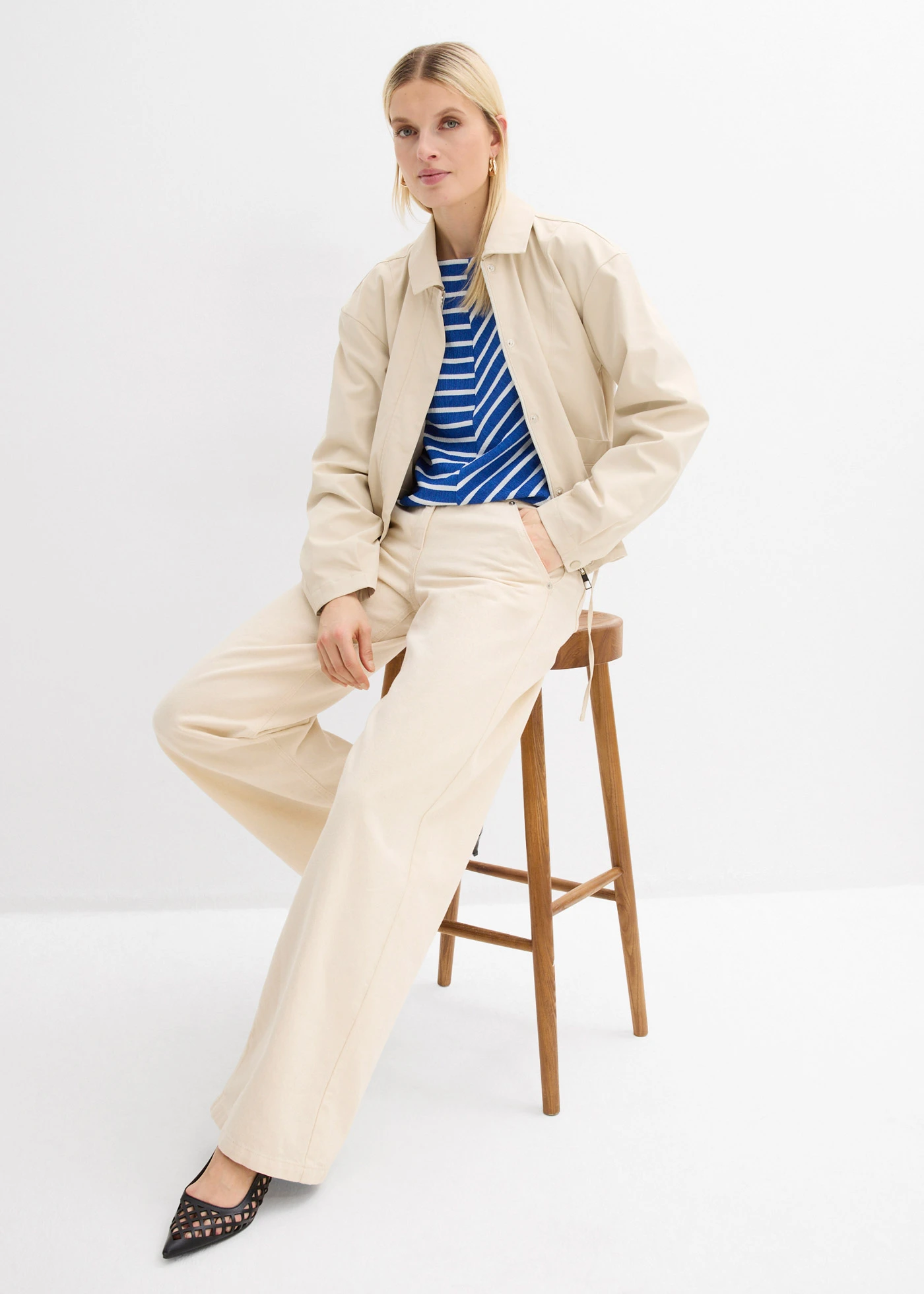 T-shirt • bleu arctique-blanc rayé • Boutique bonprix