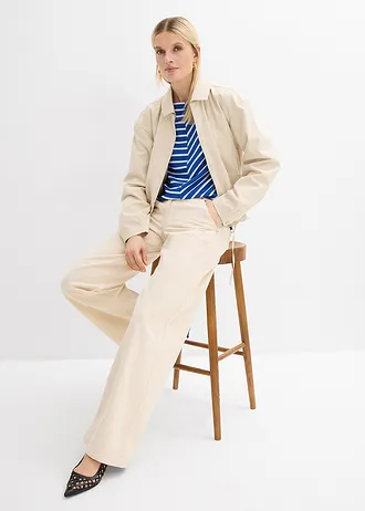 Bluză tricot, culoare: albastru arctic-alb cu dungi