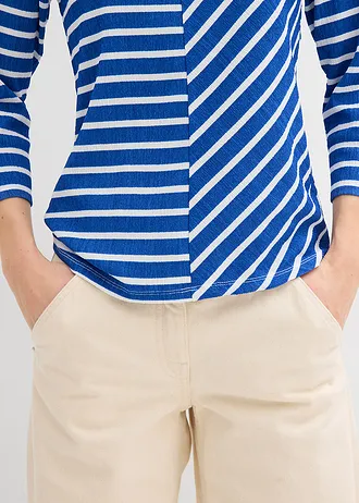 Bluză tricot • albastru arctic-alb cu dungi • magazin bonprix