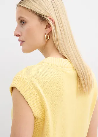 Gebreid vest • lichtgeel • bonprix online shop