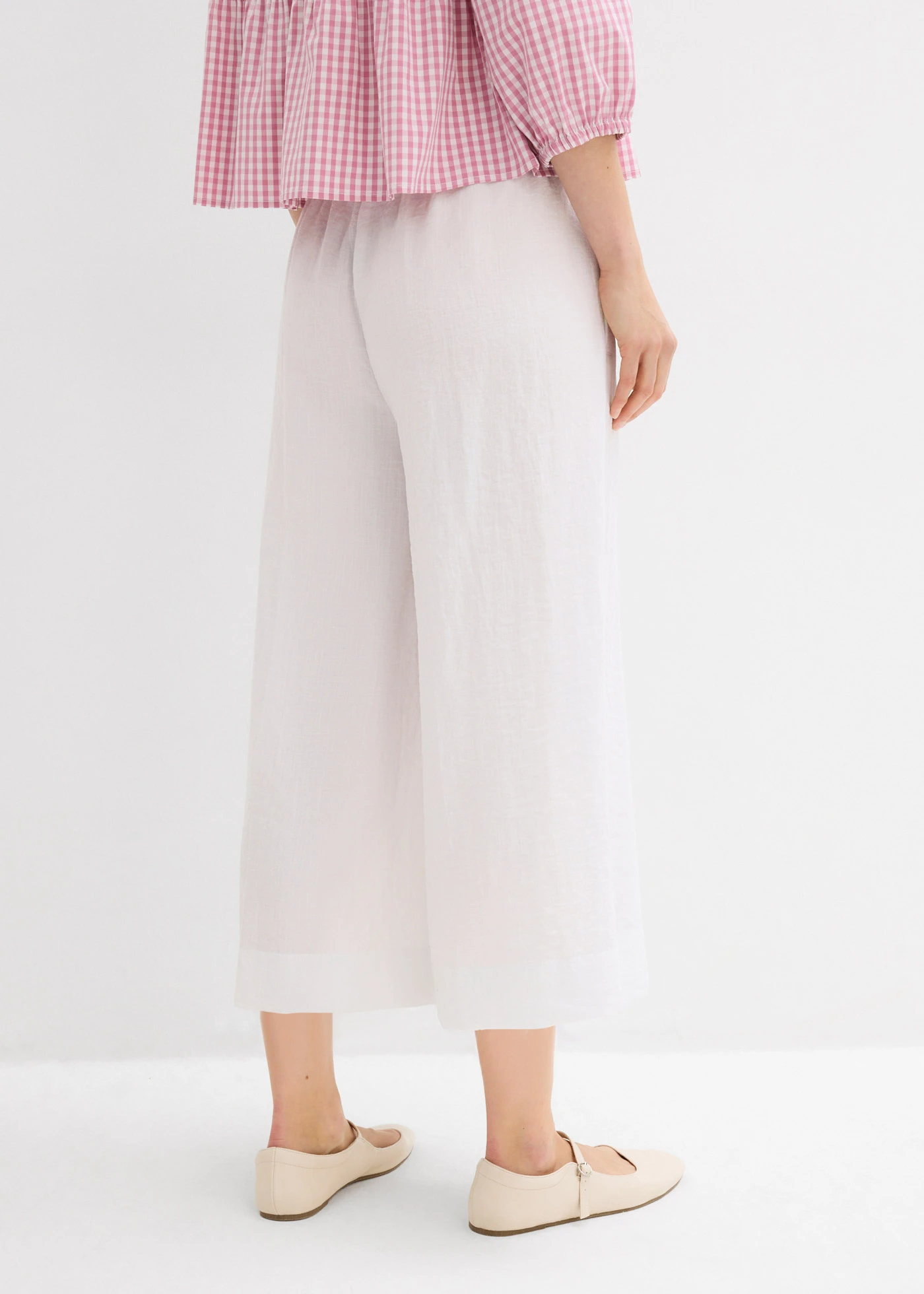 Culotte nohavice z jemného mixu viskózy • biela • obchod bonprix