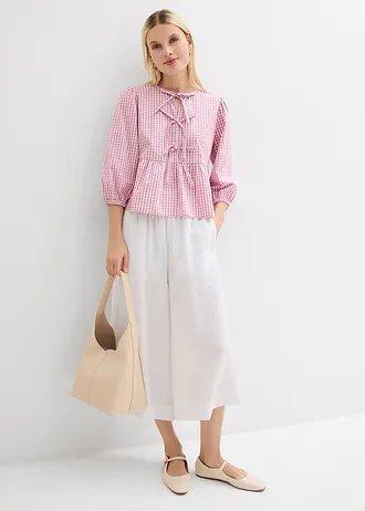 Culotte van een zachte viscose-mix, Kleur: wit