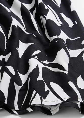 Robe longue en viscose fluide • noir-écru floral • Boutique bonprix