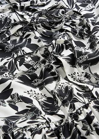 Lange tuniek van viscose • wit-zwart gedessineerd • bonprix online shop