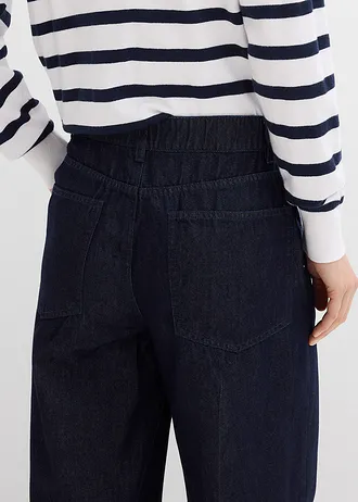 Džínsy, Wide-Leg, stredná výška pásu • tmavomodrá denim • obchod bonprix