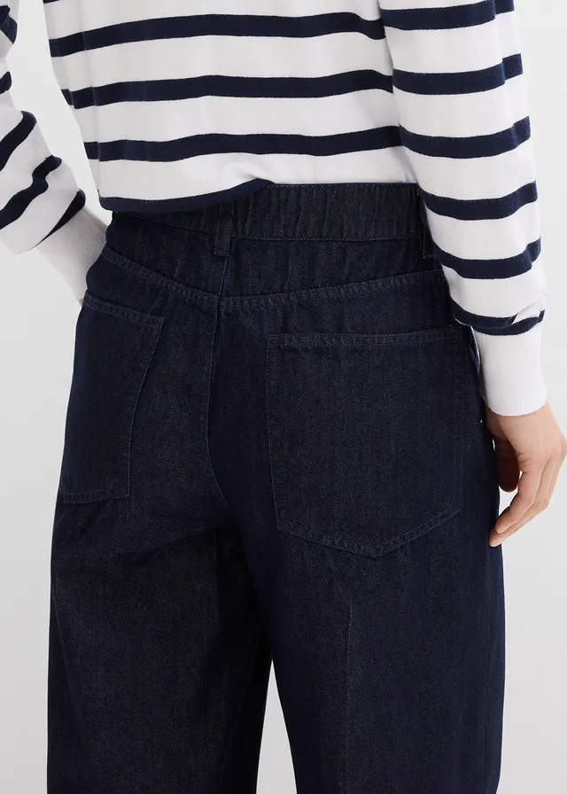 Wide leg jeans, straight • donkerblauw denim • product-page.page-title-suffix