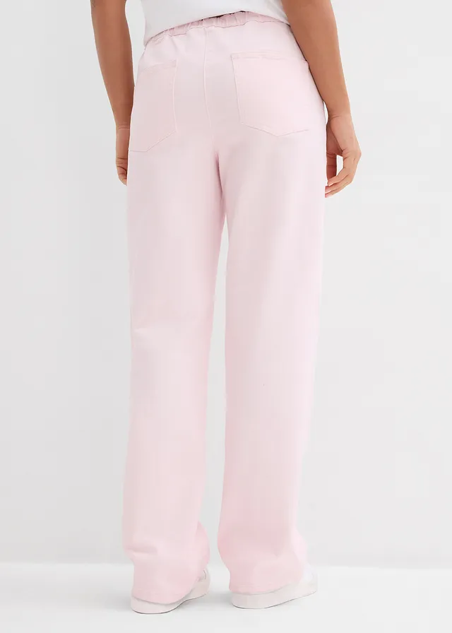 Pantalon palazzo à taille haute et élastiquée • rose clair • product-page.page-title-suffix