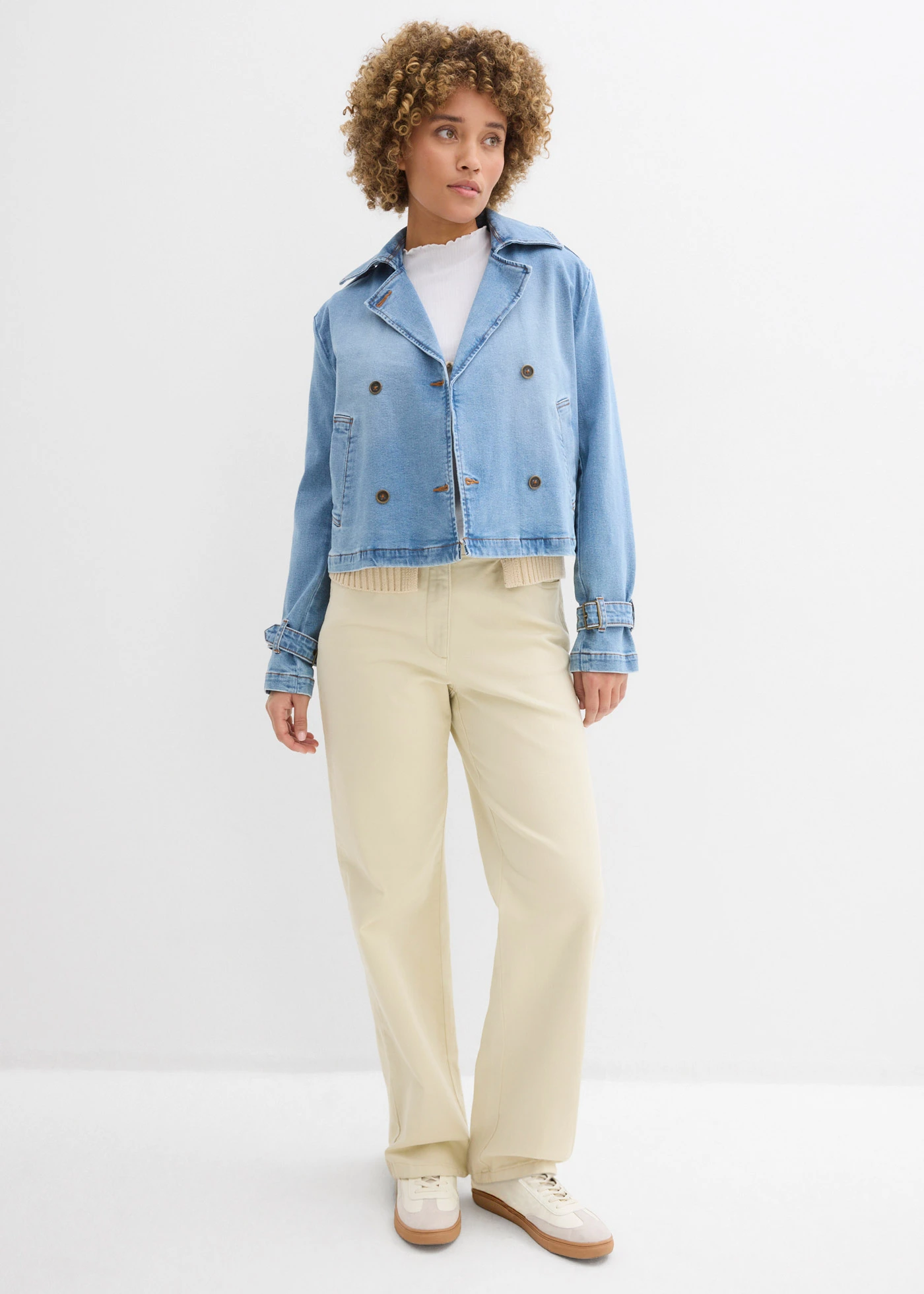 Palazzo kalhoty s pohodlným pasem, High Waist • světle písková • bonprix obchod