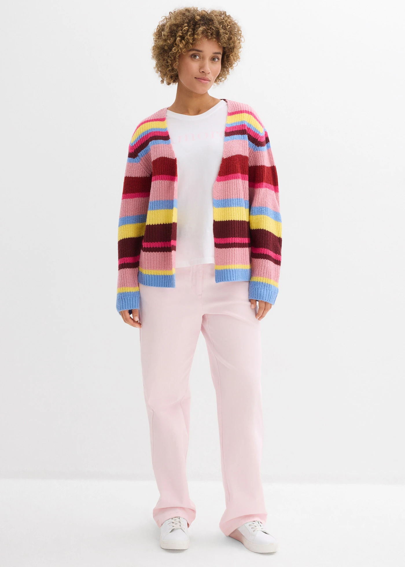 Pantalon palazzo à taille haute et élastiquée • rose clair • Boutique bonprix