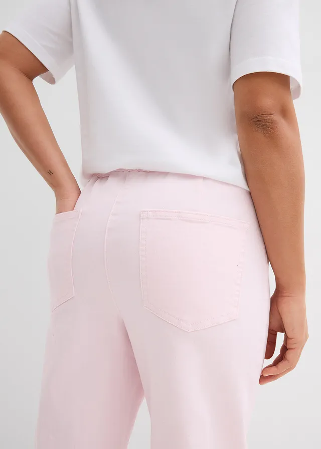 Pantalon palazzo à taille haute et élastiquée • rose clair • product-page.page-title-suffix