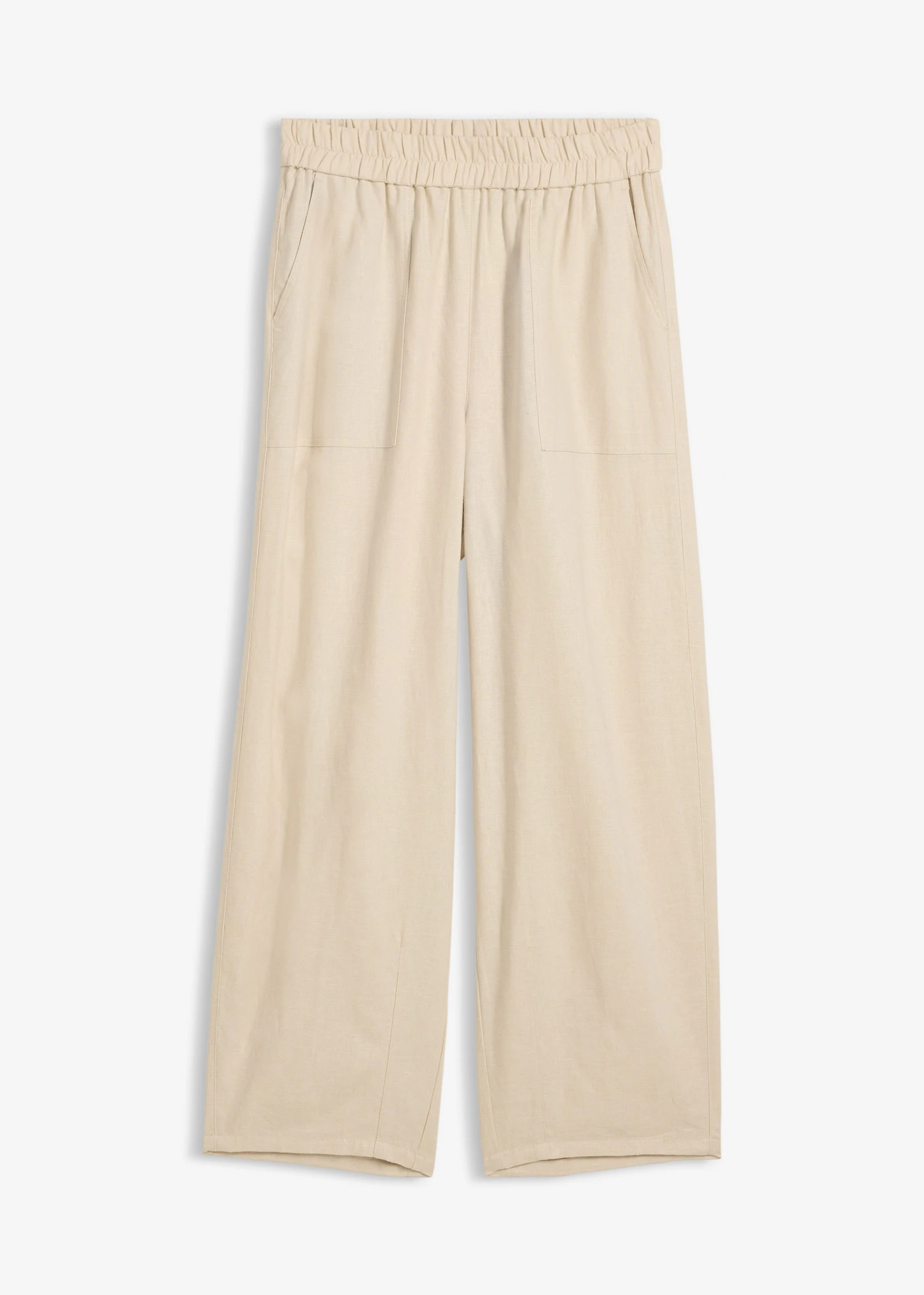 Pantaloni barrel din material subțire cu in • bej nisipiu mat • magazin bonprix