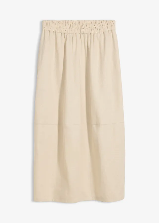 Midirok van lichte linnenmix