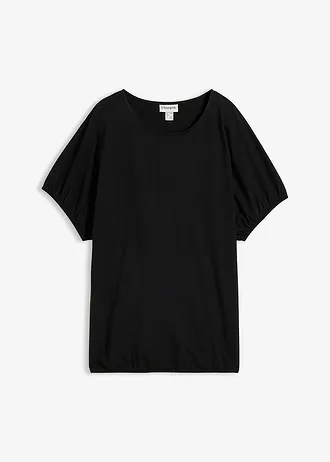 T-shirt van biologisch katoen, Kleur: zwart