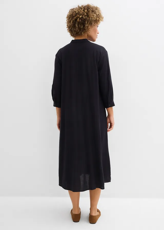 Robe midi, Couleur: noir