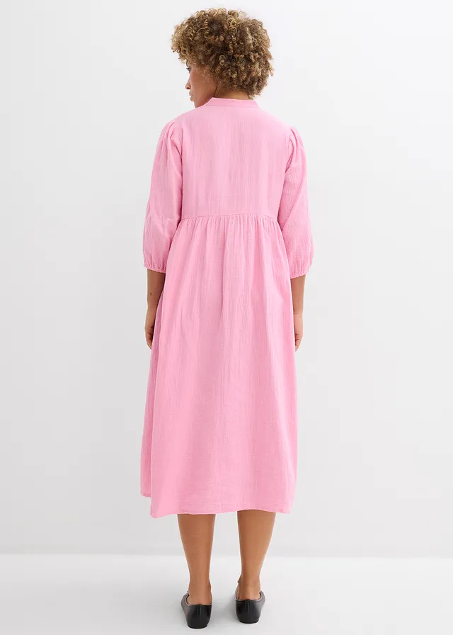 Robe-tunique en gaze de coton douce, Couleur: rose