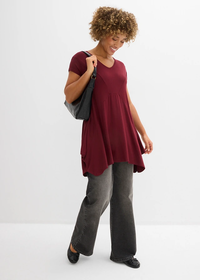 T-shirt long • rouge érable • product-page.page-title-suffix