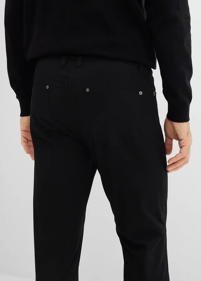 Pantalon fuselé extensible à taille élastiquée, regular • noir • product-page.page-title-suffix