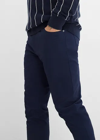 Regular fit stretch broek met comfortband, tapered • donkerblauw • bonprix online shop