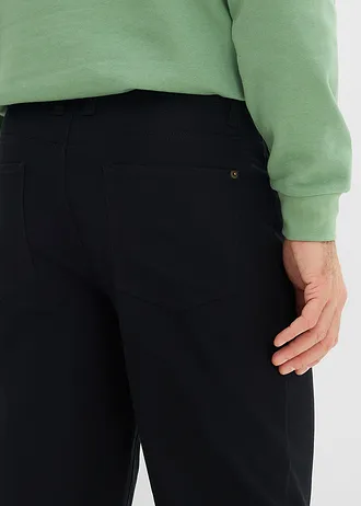 Lot de 2 pantalons extensibles, coupe droite classique • bleu foncé+noir • Boutique bonprix