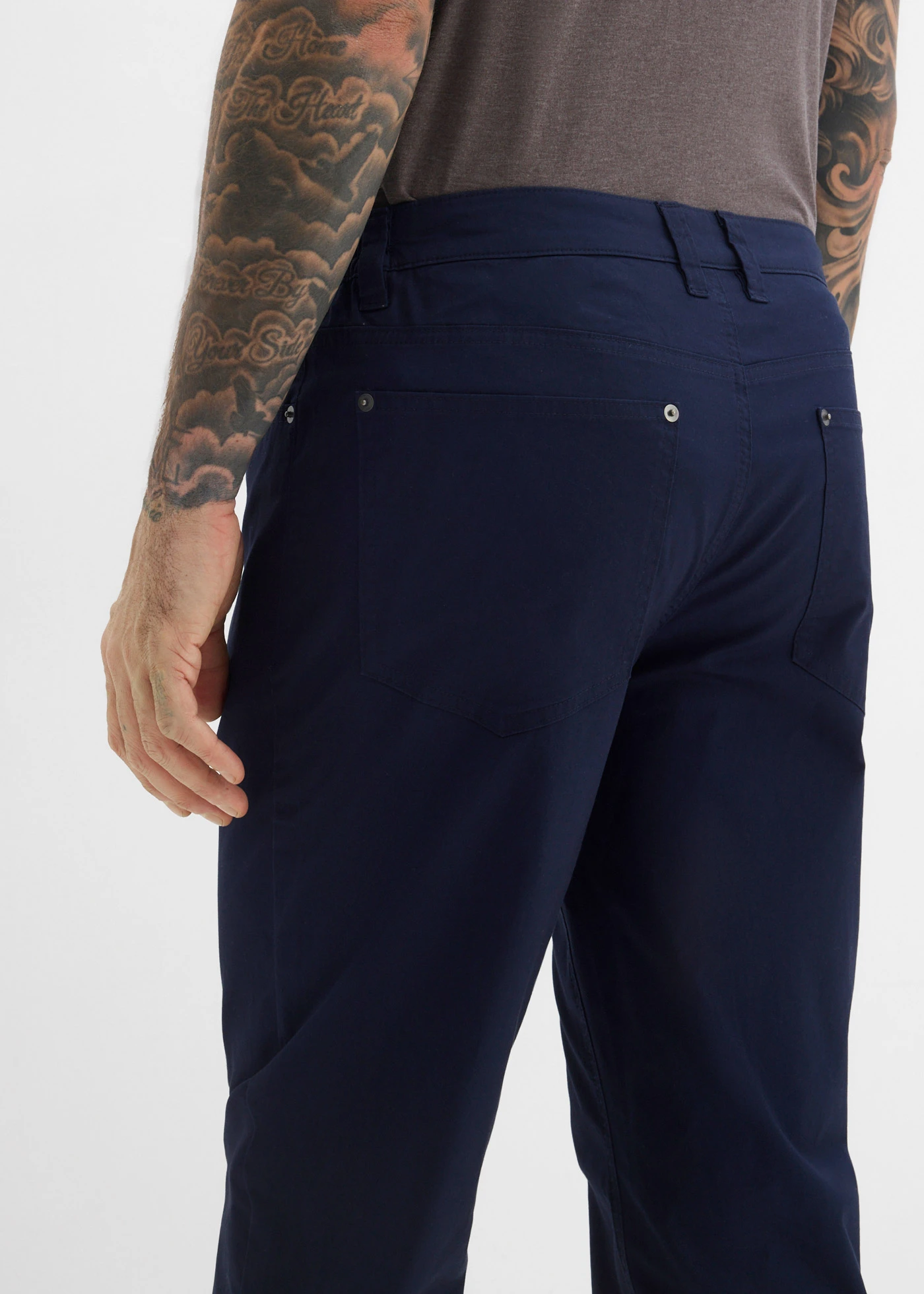 Relaxed Fit stretch broek met comfortabele band, straight • donkerblauw • bonprix online shop