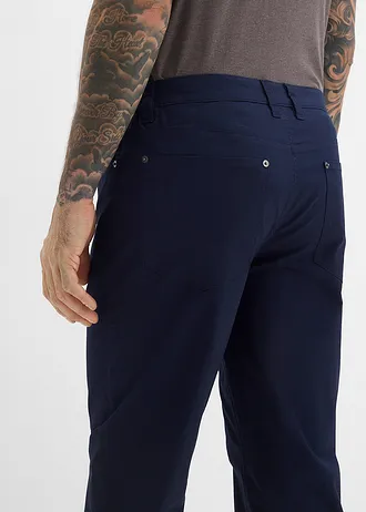 Relaxed Fit stretch broek met comfortabele band, straight • donkerblauw • bonprix online shop