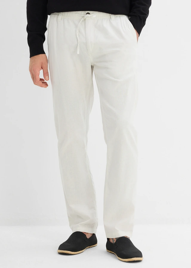 Pantalon chino léger, regular, droit, Couleur: blanc gris
