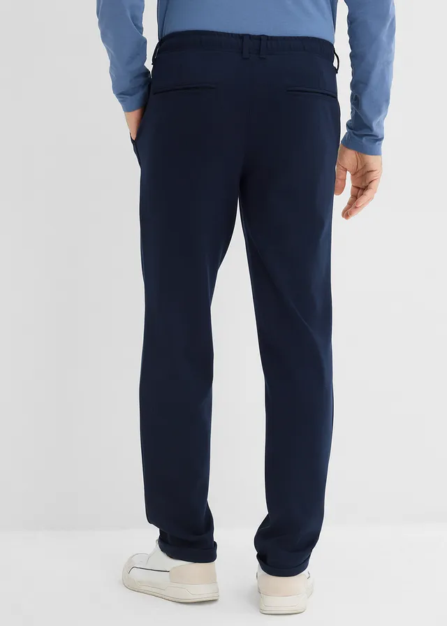 Pantalon van stretchmateriaal, Kleur: inktblauw