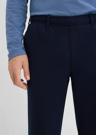 Pantaloni de costum din material stretch, cu talie confortabilă • albastru-cerneală • magazin bonprix