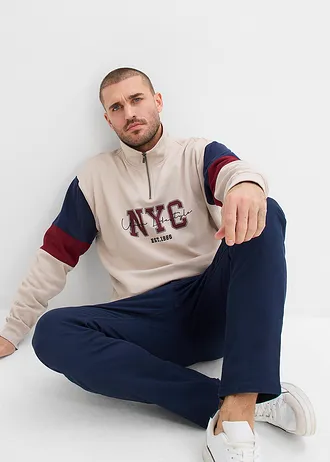 Strečové kalhoty Regular Fit s páskem, Straight • tmavě modrá • bonprix obchod