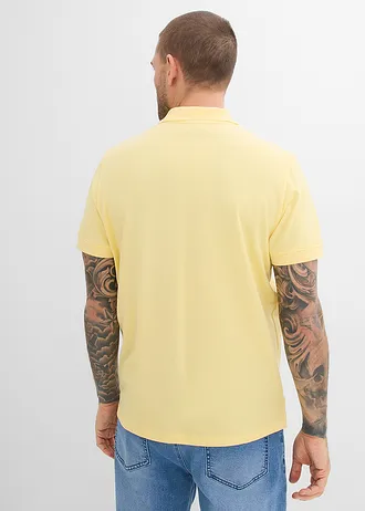 Tricou polo-pique, din bumbac organic 100% • galben deschis • magazin bonprix