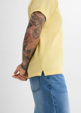 Tricou polo-pique, din bumbac organic 100% • galben deschis • magazin bonprix