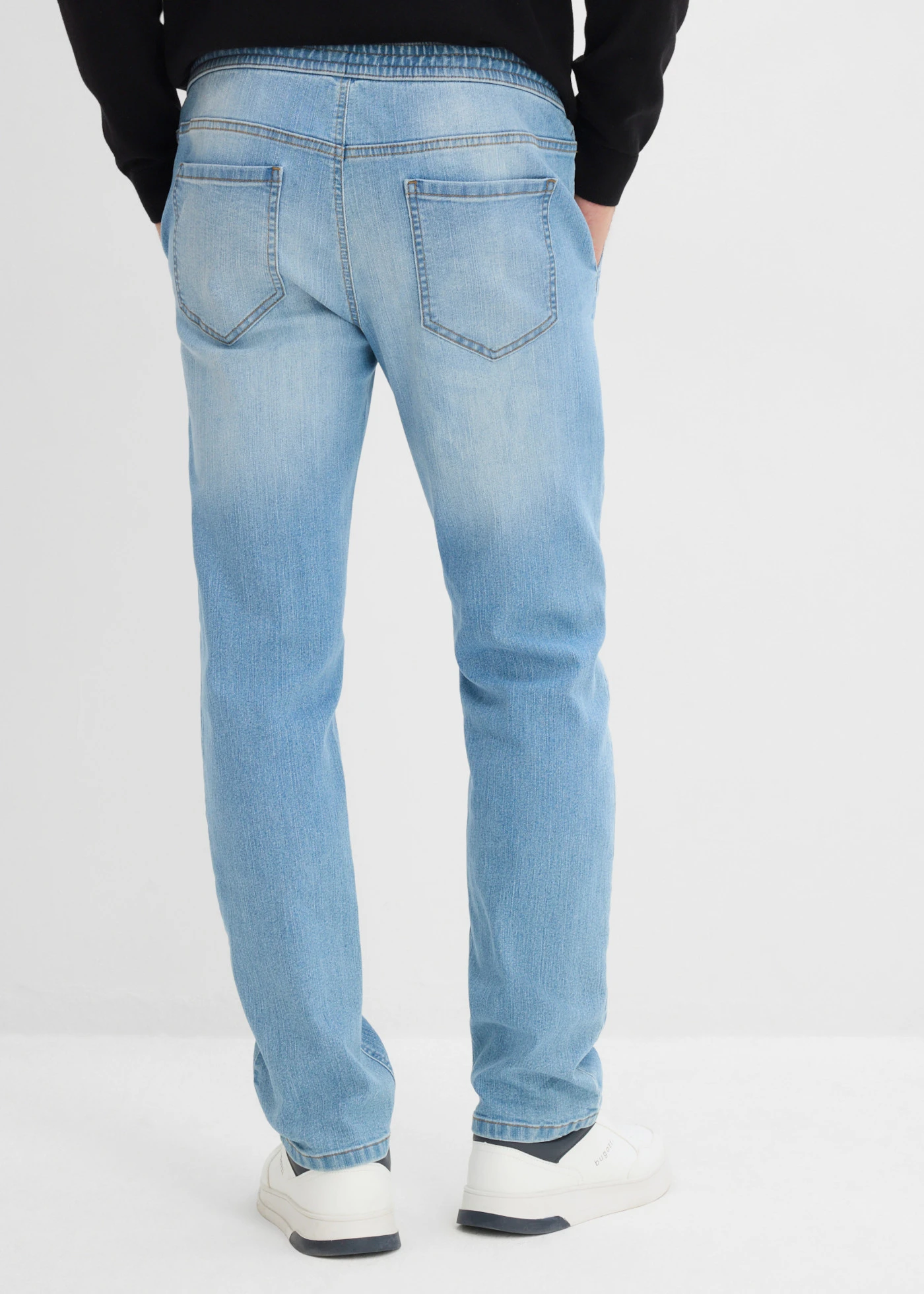 Lichte regular fit broek met comfortband, straight • lichtblauw denim • bonprix online shop
