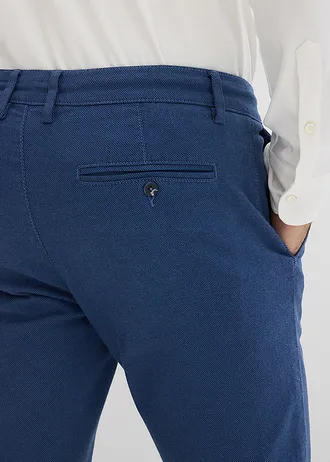 Regular Fit, chino nadrág állítható, derékpánttal, Straight • sötétkék • bonprix áruház