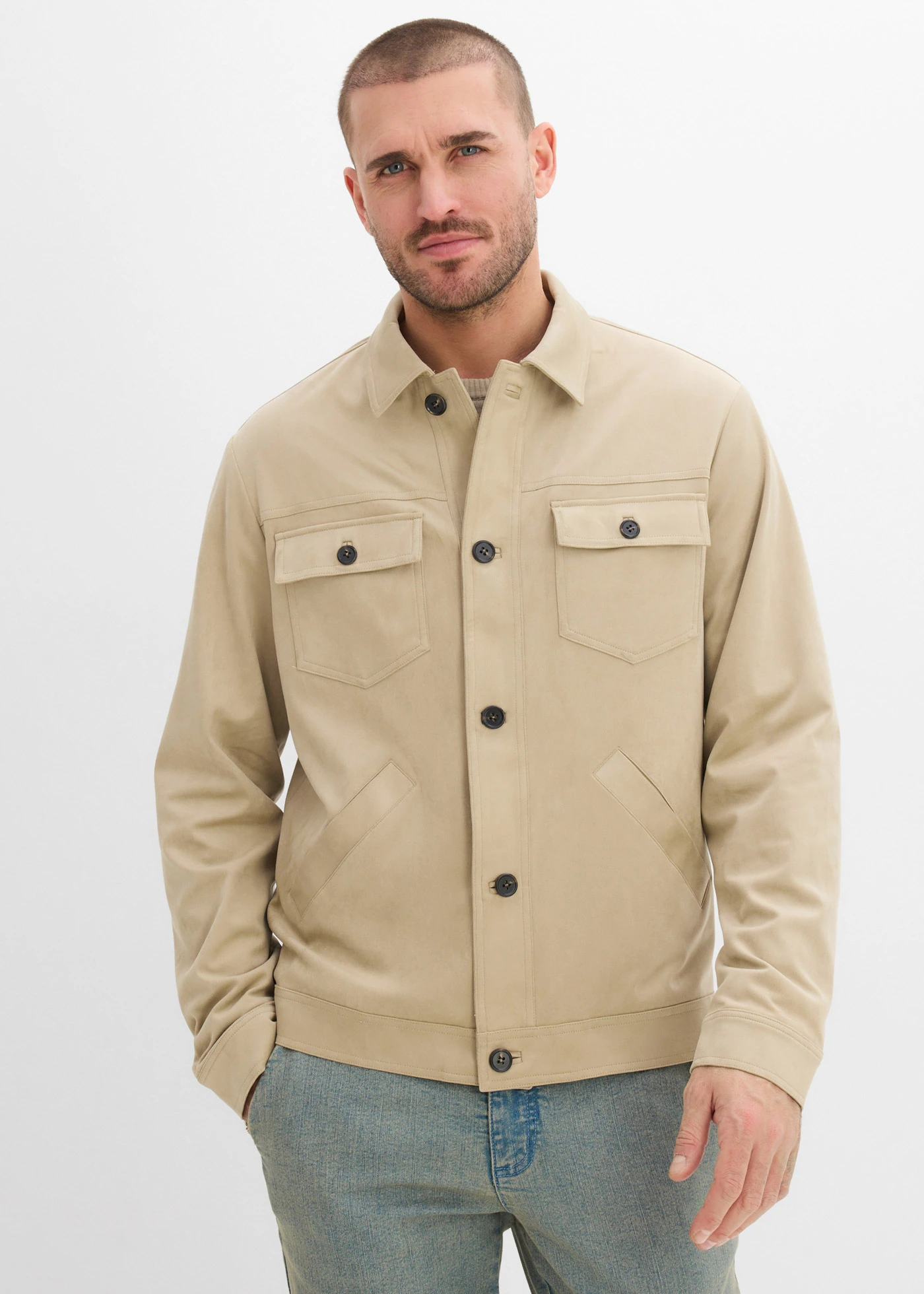 Veste en suédine • roseau mat • Boutique bonprix