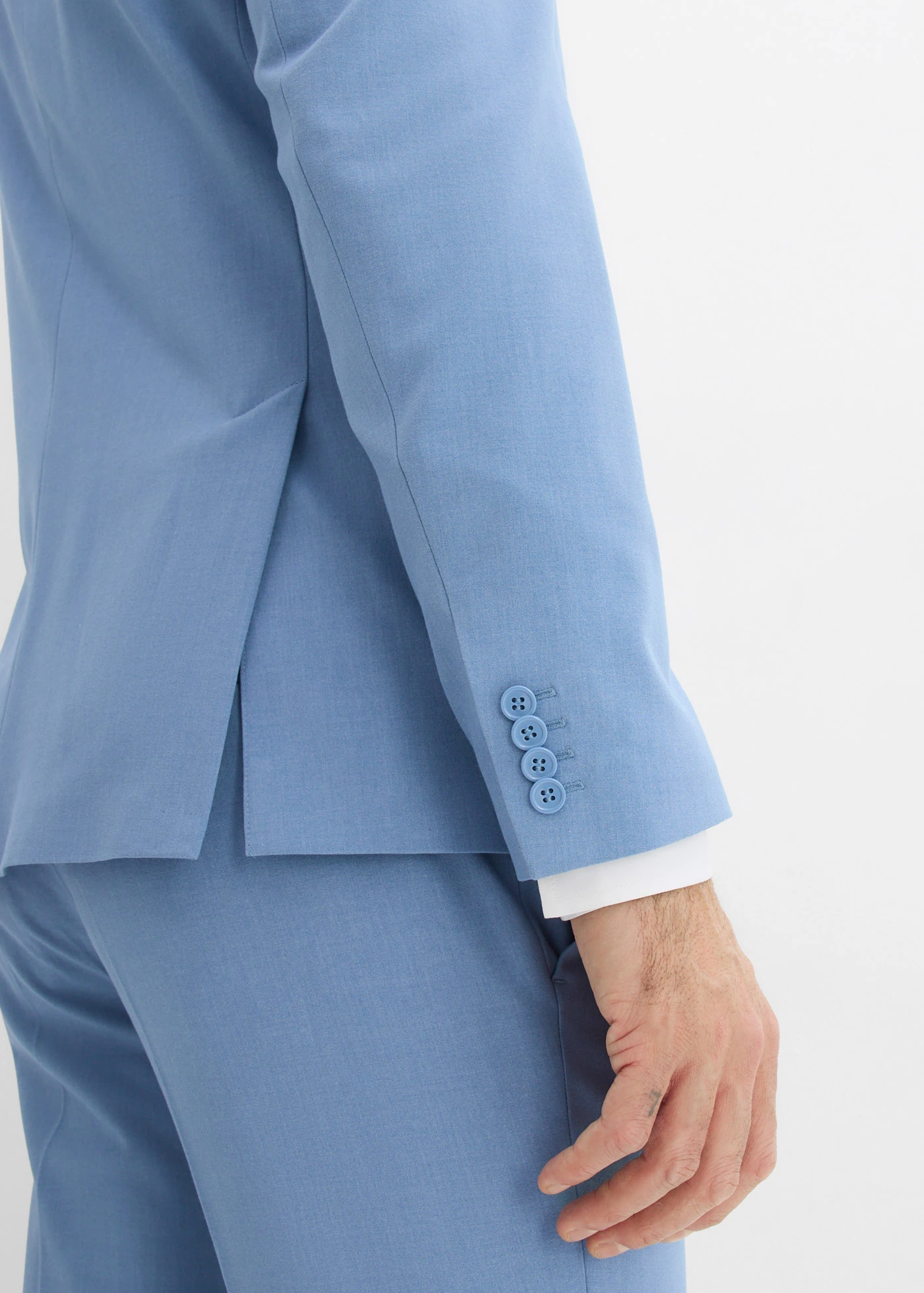 Oblek ze super strečového materiálu, Slim Fit (2dílný) • světle modrá melír • bonprix obchod