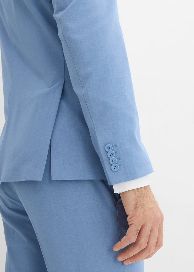 Costum cu 2 piese din material super stretch, Slim Fit • bleu melanj • magazin bonprix