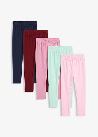 Legging elasztikus bio-pamut keverékből (5 db-os csomag)