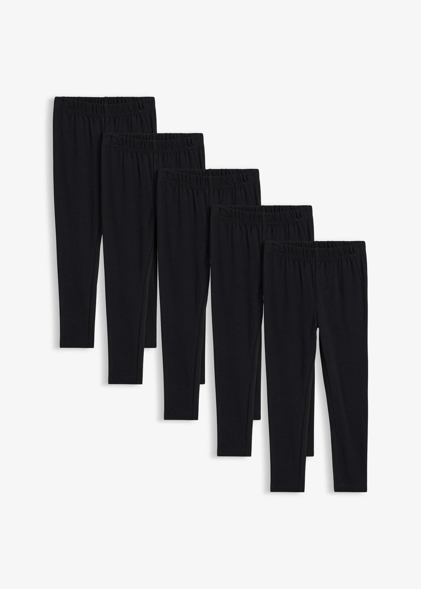 Lot de 5 leggings en coton extensible • noir • Boutique bonprix